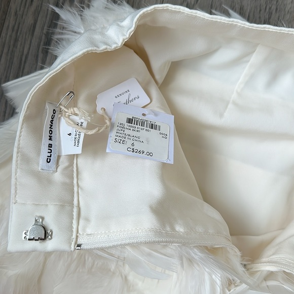 Club Monaco fidelma feather mini skirt size 6 - Picture 3 of 6